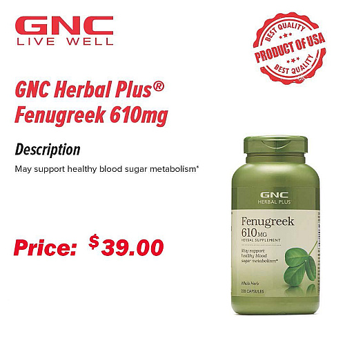 GNC Herbal Plus Fenugreek 610mg